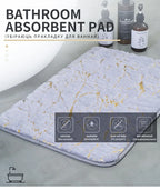 Modern Rectangle Washable Floor Mat – Non-Slip Bathroom, Bedroom & Living Room Rug