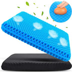 Gel Seat Cushion Honeycomb Non-Slip Ergonomic Back Tailbone Support