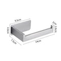 Self-Adhesive Stainless Steel Toilet Paper Holder Black Finish for Bathroom