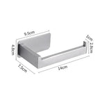 Self-Adhesive Stainless Steel Toilet Paper Holder Black Finish for Bathroom