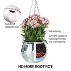 Disco Ball Self-Watering Hanging Planter Pot