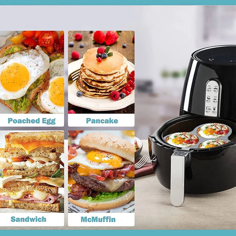 3-Hole Silicone Muffin & Egg Mold – Heat Resistant Bakeware