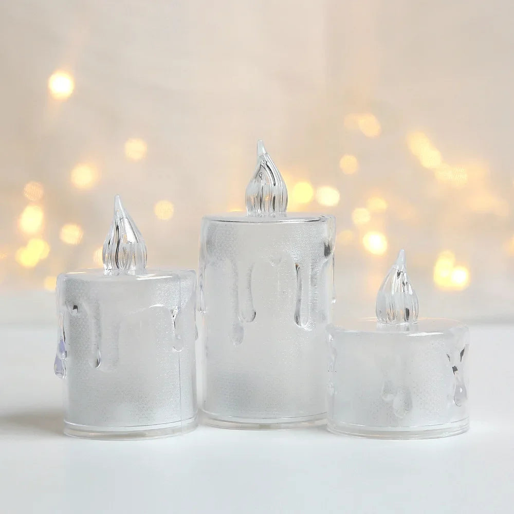LED Electronic Flameless Candle – Warm Light Battery Operated