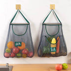 Reusable Kitchen Hanging Mesh Bag – Ventilated Fruit & Vegetable Storage Net for Ginger, Garlic, Potatoes, Onions