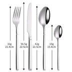 4/6 Piece Stainless Steel Flatware Set – Elegant Silver Dinner Cutlery