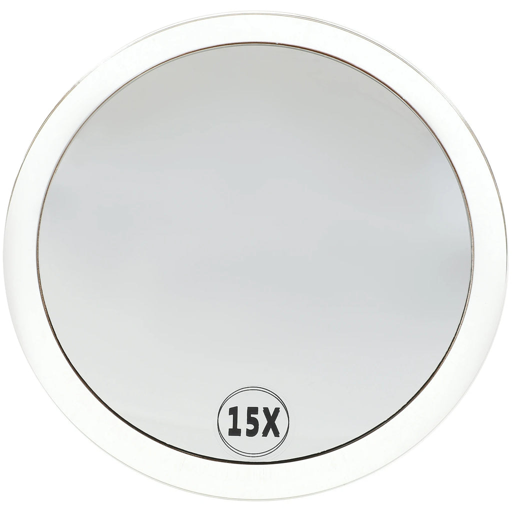 15x Magnification Suction Cup Mirror for Precision Makeup and Pore Care