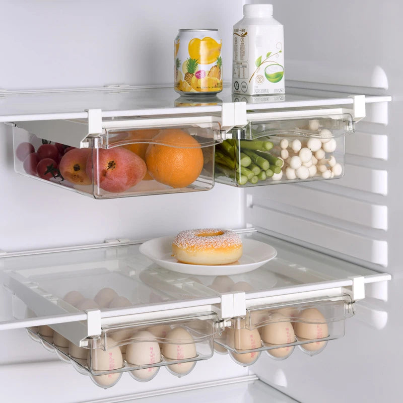 Refrigerator Drawer Storage Box – Transparent Food Organizer