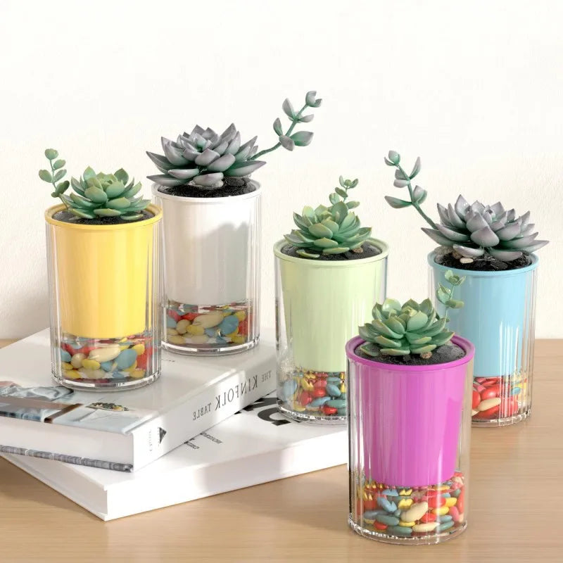 Imitation Glass Plastic Succulent Planter Pot