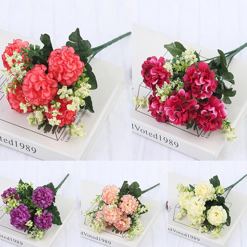 Artificial Silk Flower Bouquet – 28cm Hydrangea