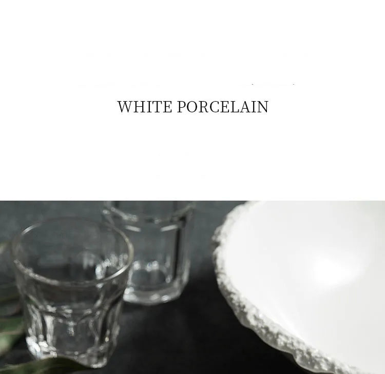 ZIZI FISH Porcelain Soup Bowl – Simple Solid White Design