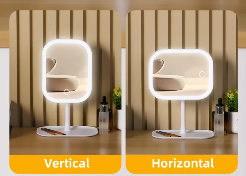Niche Modern LED Makeup Mirror with Touch Control and Three Light Colors