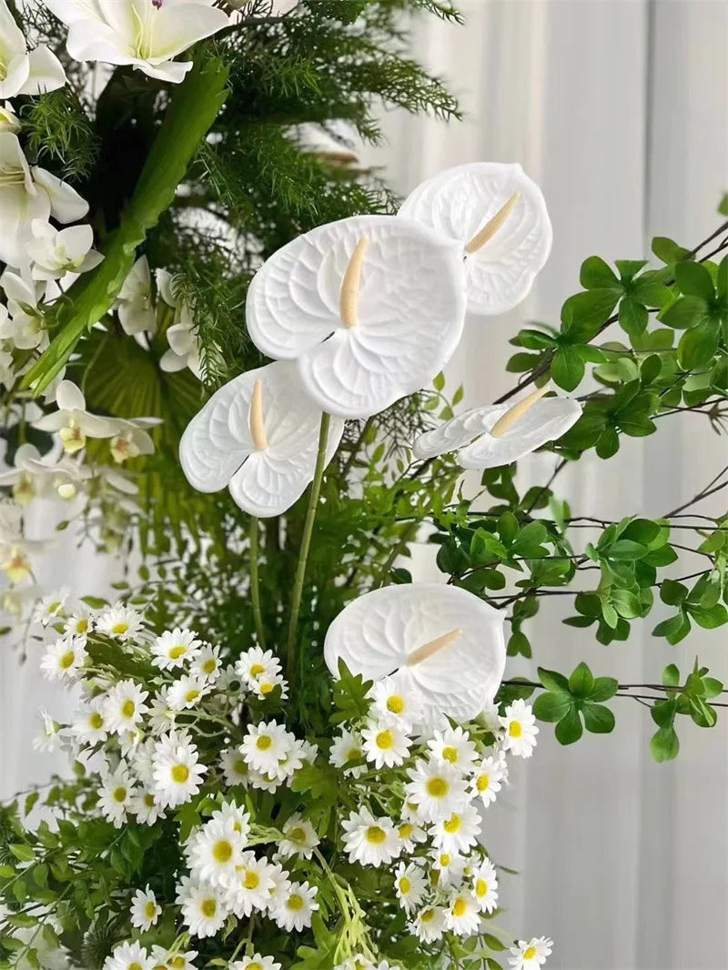 3D Printing Anthurium Artificial Flower – Wedding & Home Decor, 33cm Faux Palm