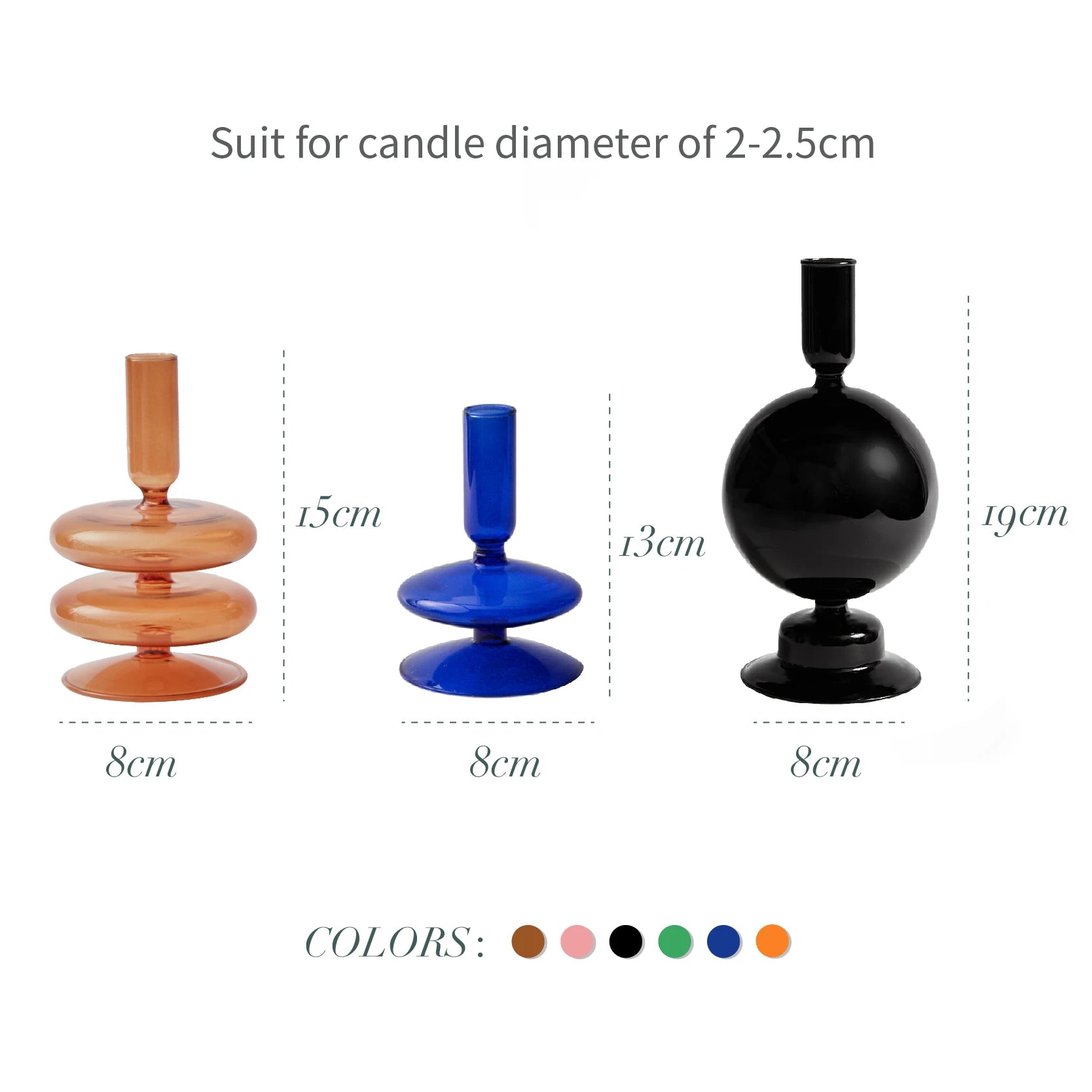 Handmade Nordic Glass Candlestick – Retro Candle Holder & Vase
