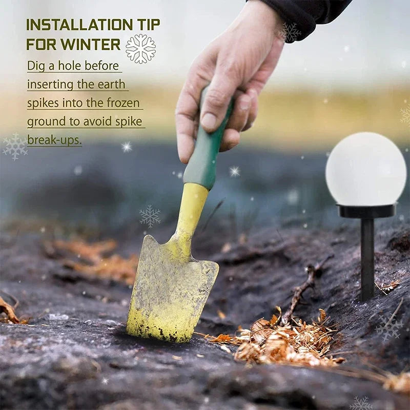 Solar LED Pathway Ball Lights 5M IP65 Waterproof Garden