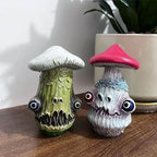 Funny Halloween Skull Mushroom Resin Sculpture Home & Garden Decor