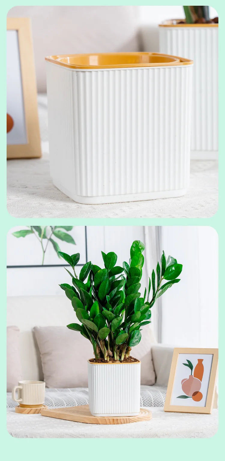 Self-Watering Nordic Style Square Flower Pot