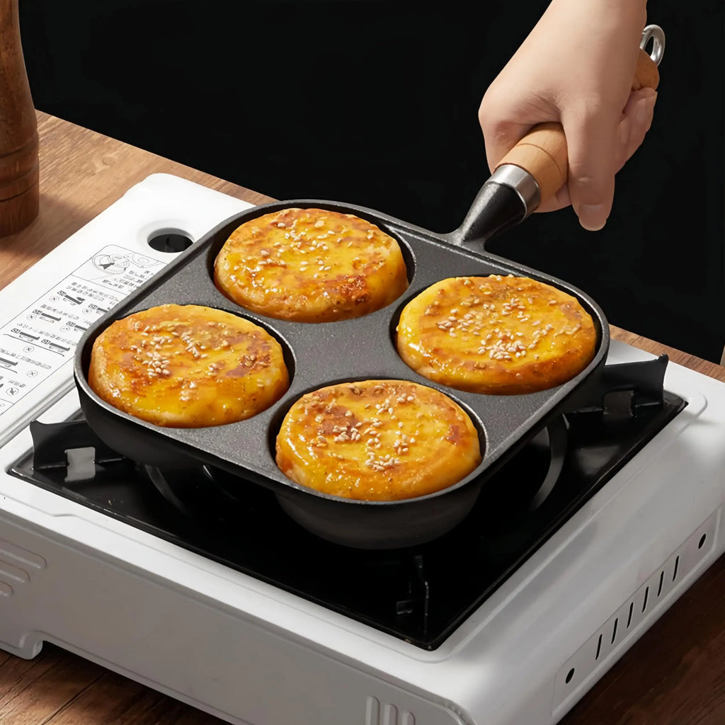 4-Hole Non-Stick Egg & Pancake Frying Pan