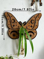 Wooden Butterfly Wall-Mounted Hydroponic Planter