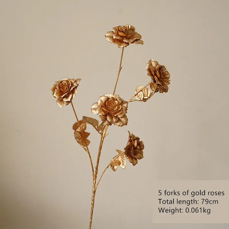 67–84cm Golden Artificial Leaf Branch Wedding & Home Decor
