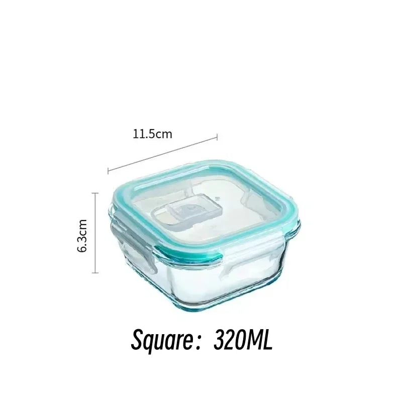High Borosilicate Glass Lunch Box – Airtight, Reusable, Food-Grade, Eco-Friendly Bento Container
