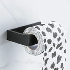 Black Self-Adhesive Toilet Paper Holder Stainless Steel Wall Mount Tissue Roll Rack