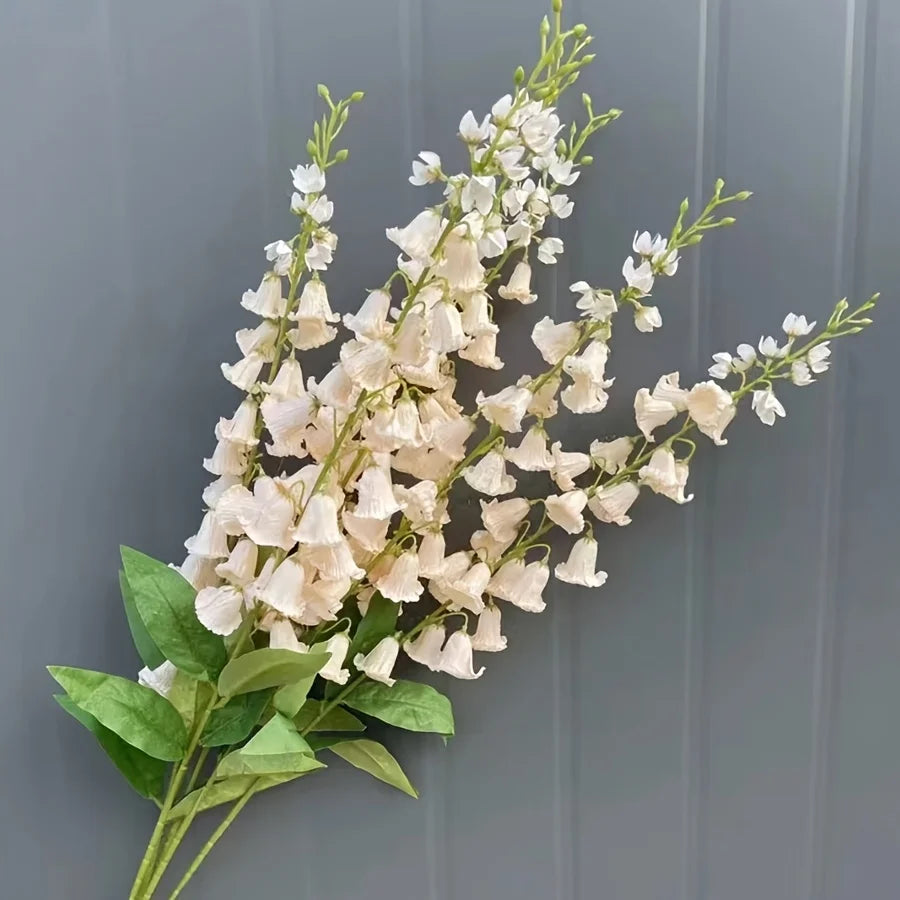Silk White Lily of the Valley Flower Branch