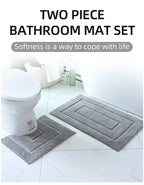 Plush Back-Shaped Bathroom Floor Mat – Anti-Slip Absorbent Foot & Entrance Mat