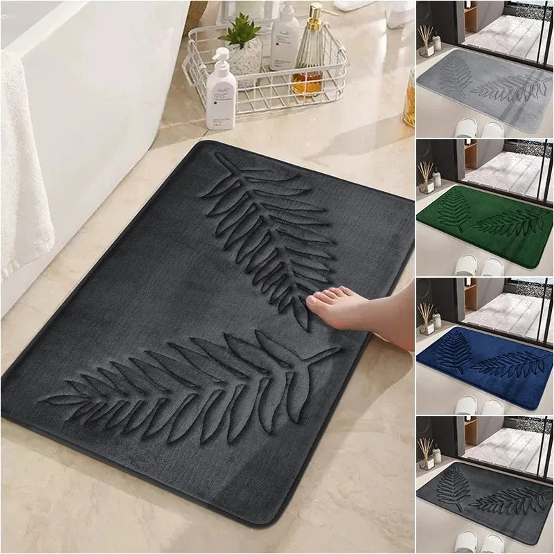 Fashion Soft Microfiber Bath Rug – Non-Slip Quick Dry Absorbent Bathroom Mat