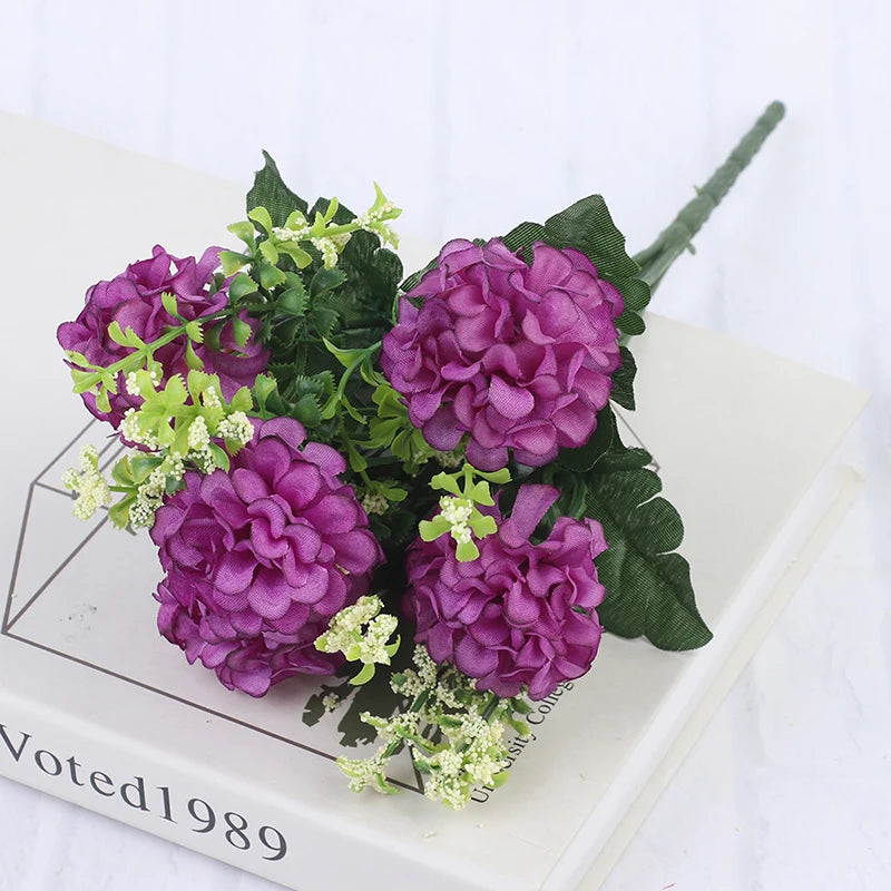 Artificial Silk Flower Bouquet – 28cm Hydrangea