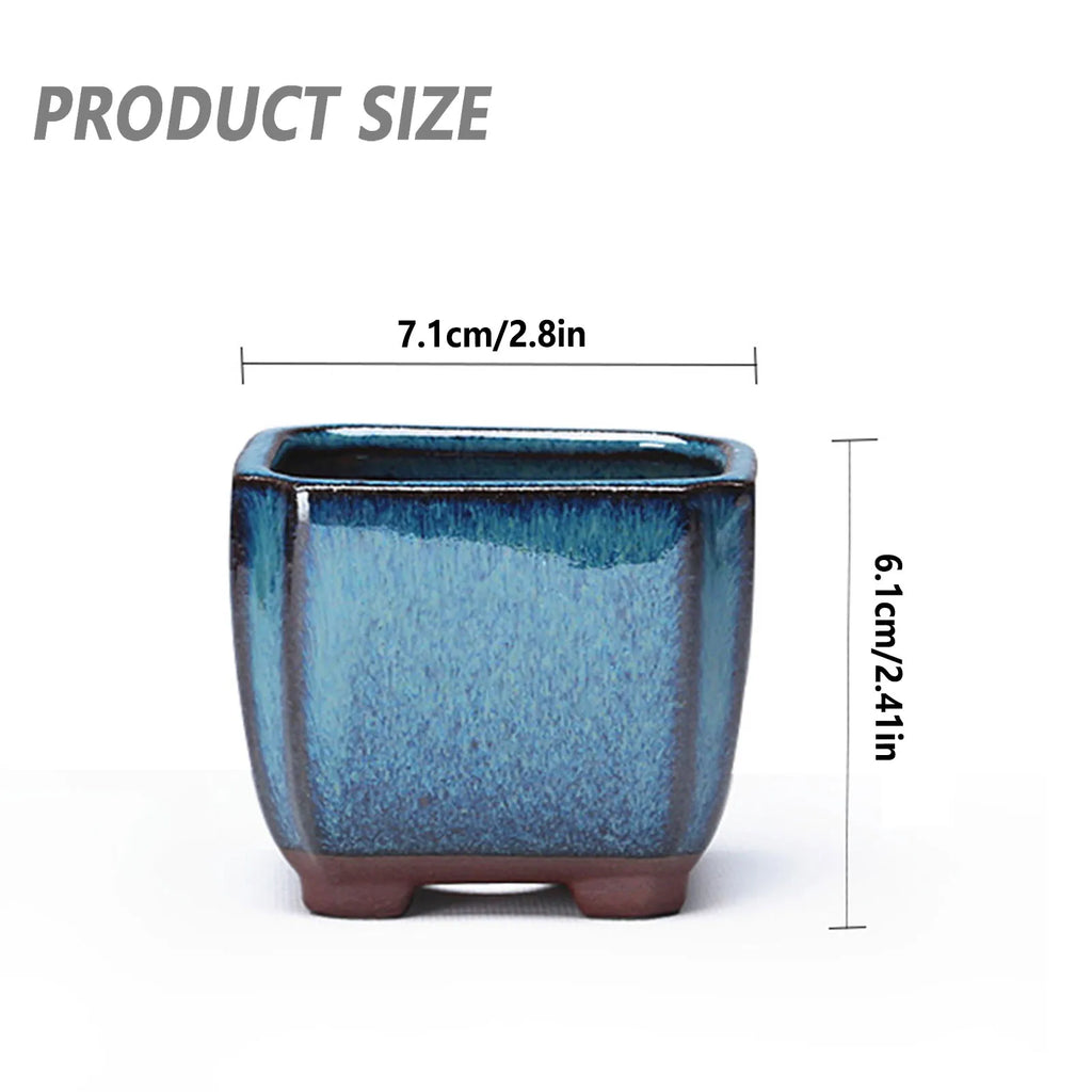 Ceramic Succulent Flower Pot with Vent & Drainage