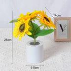 Sunflower LED Night Light – USB Warm Floral Bedside Lamp