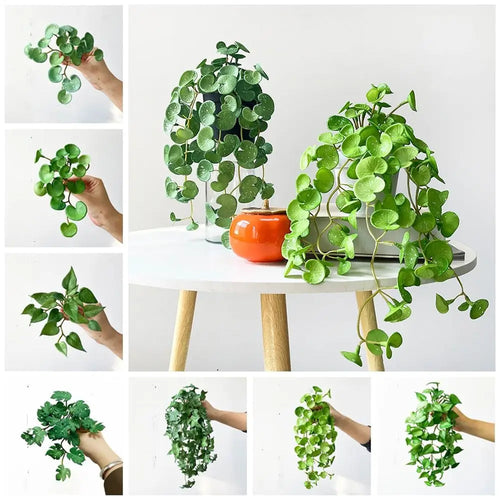 Artificial Mini Copper Coin Grass Plant for Decor
