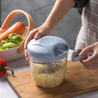 Manual Garlic Press & Vegetable Chopper – Stainless Steel & Plastic