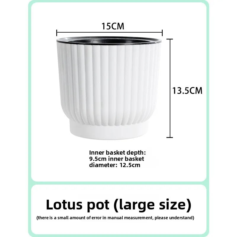 Self-Watering Resin Succulent Planter Pot