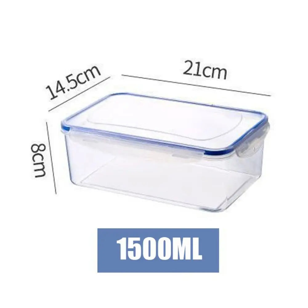Transparent Plastic Refrigerator Storage Box – Multi-Size Options
