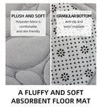 3-Piece Microfiber Bathroom Mat Set Non-Slip Absorbent Floor Rugs Soft and Comfortable