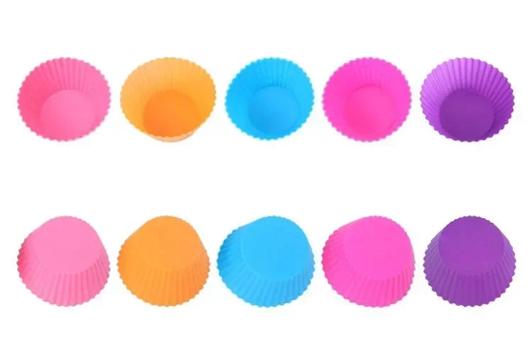 Silicone Muffin Cake Molds – Reusable, Non-Stick Baking Cups