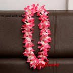 Artificial Hawaiian Flower Necklace Leis Heart-Shaped Garland Decor