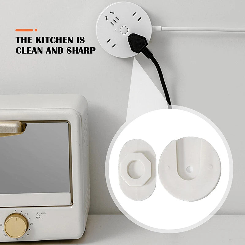 Wall-Mounted Plug-In Retainer – ABS Plastic Storage Holder for Home & Office