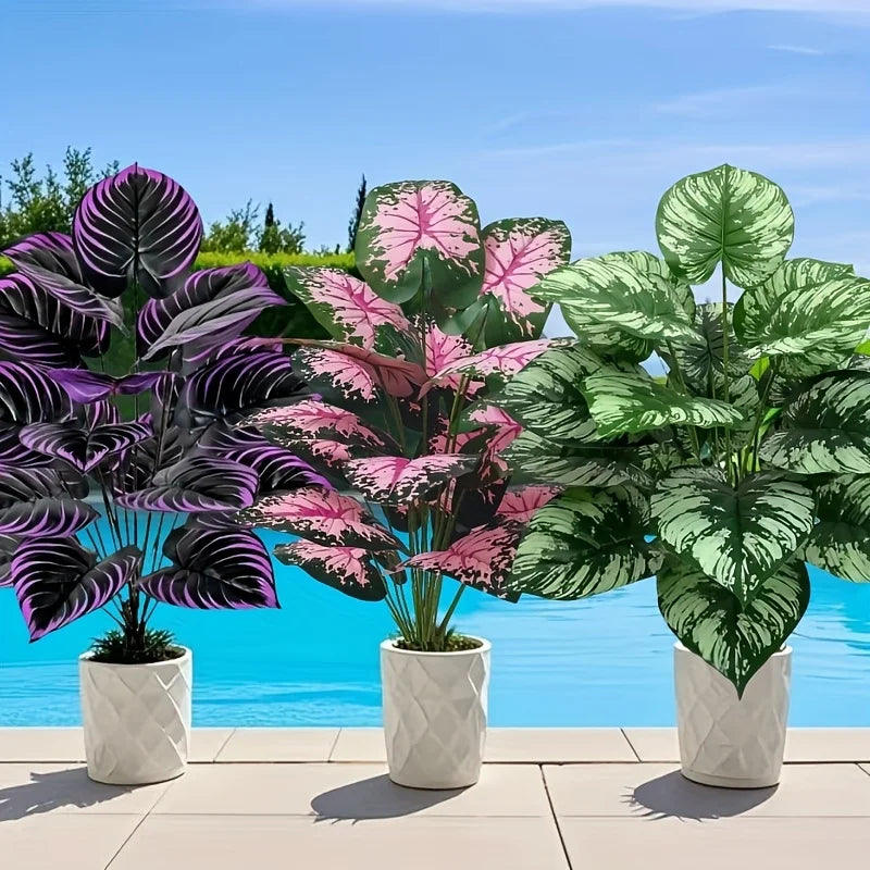 3pcs Large Artificial Green Plant Set – 60cm Bonsai