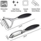 Premium Stainless Steel Vegetable & Fruit Peeler Set – Y-Shaped & I-Shaped, Ergonomic Non-Slip Handle, Eco-Friendly