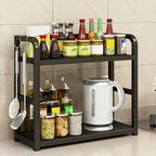 Tiered Metal Countertop Shelf – Multipurpose Reusable Storage Organizer