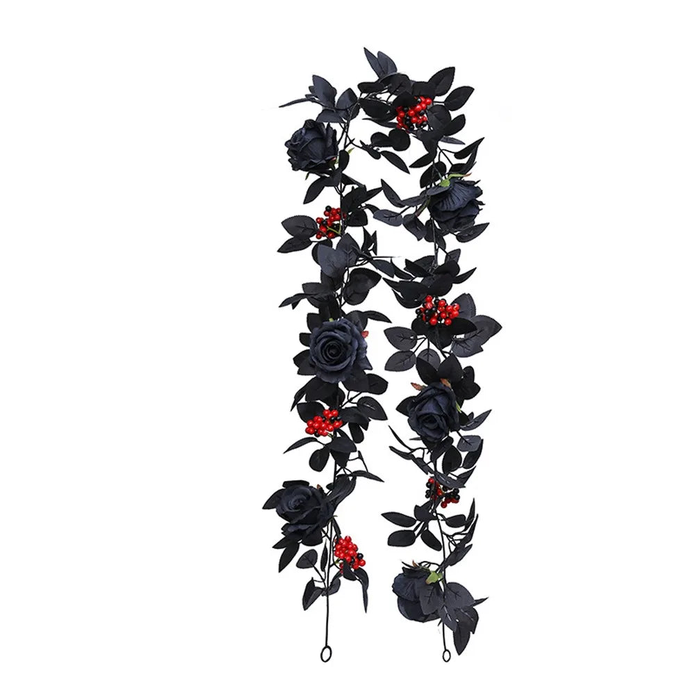 175cm Halloween Rose Leaf Vine Decor