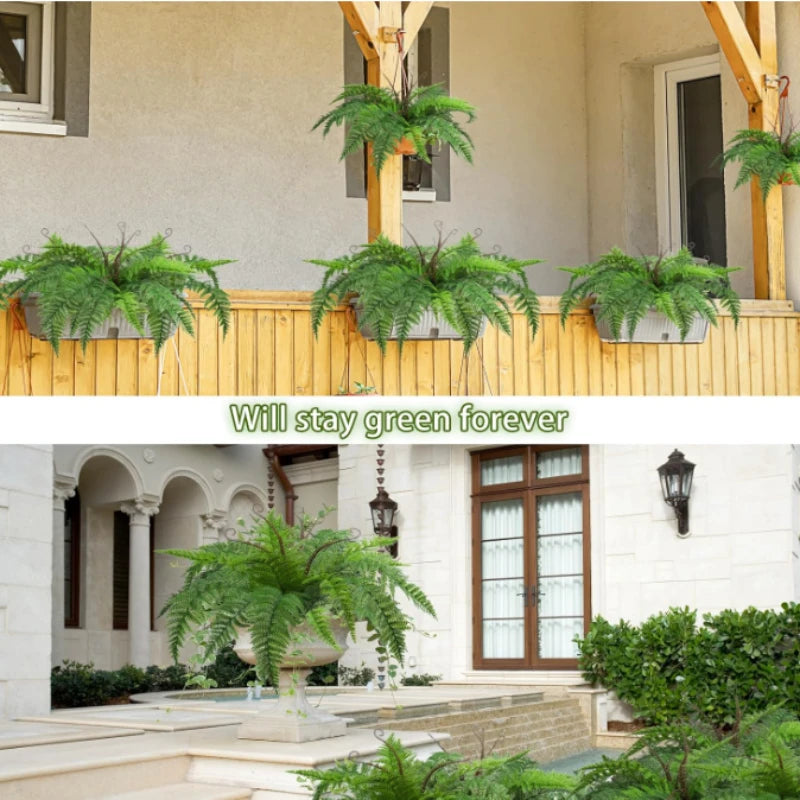 18 Leaves Artificial Boston Fern UV-Resistant Vine