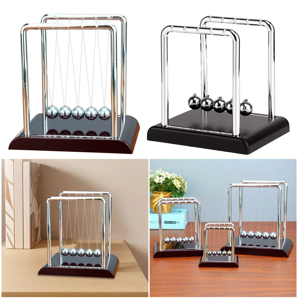Newton Cradle Balance Steel Balls Physics Pendulum Desk Toy Stress Relief