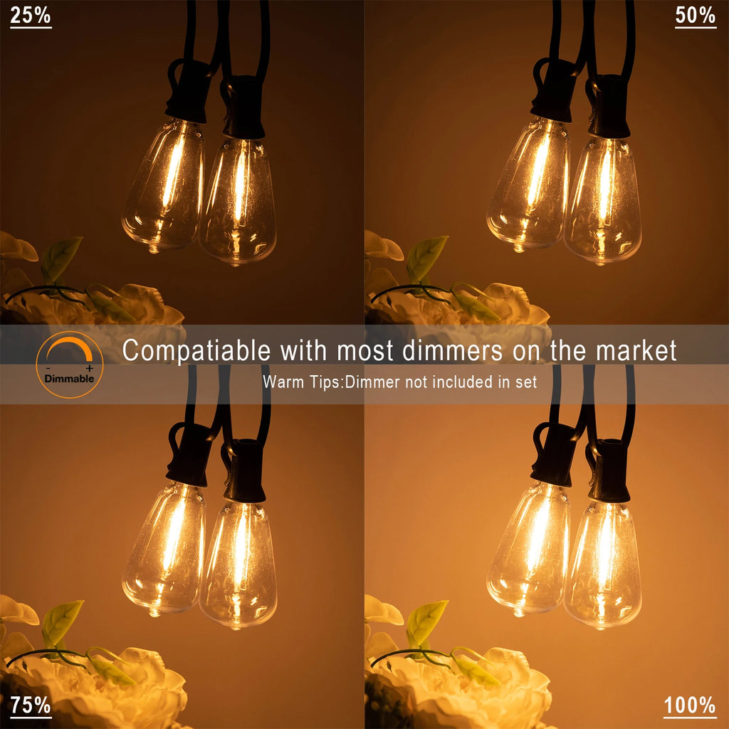ST38 Water Drop String Lights 220V IP44 Waterproof Decorative