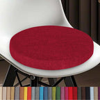 Round Linen Seat Cushion – Breathable PU Foam Pad for Dining & Bar Chairs