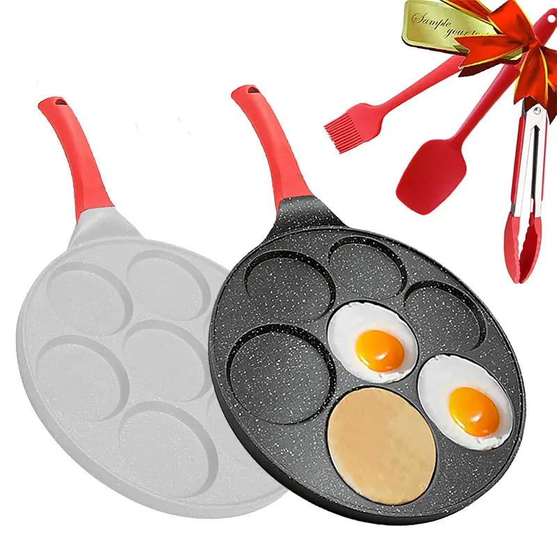 7-Cup Nonstick Mini Pancake & Omelet Pan – Multi-Section Breakfast Griddle