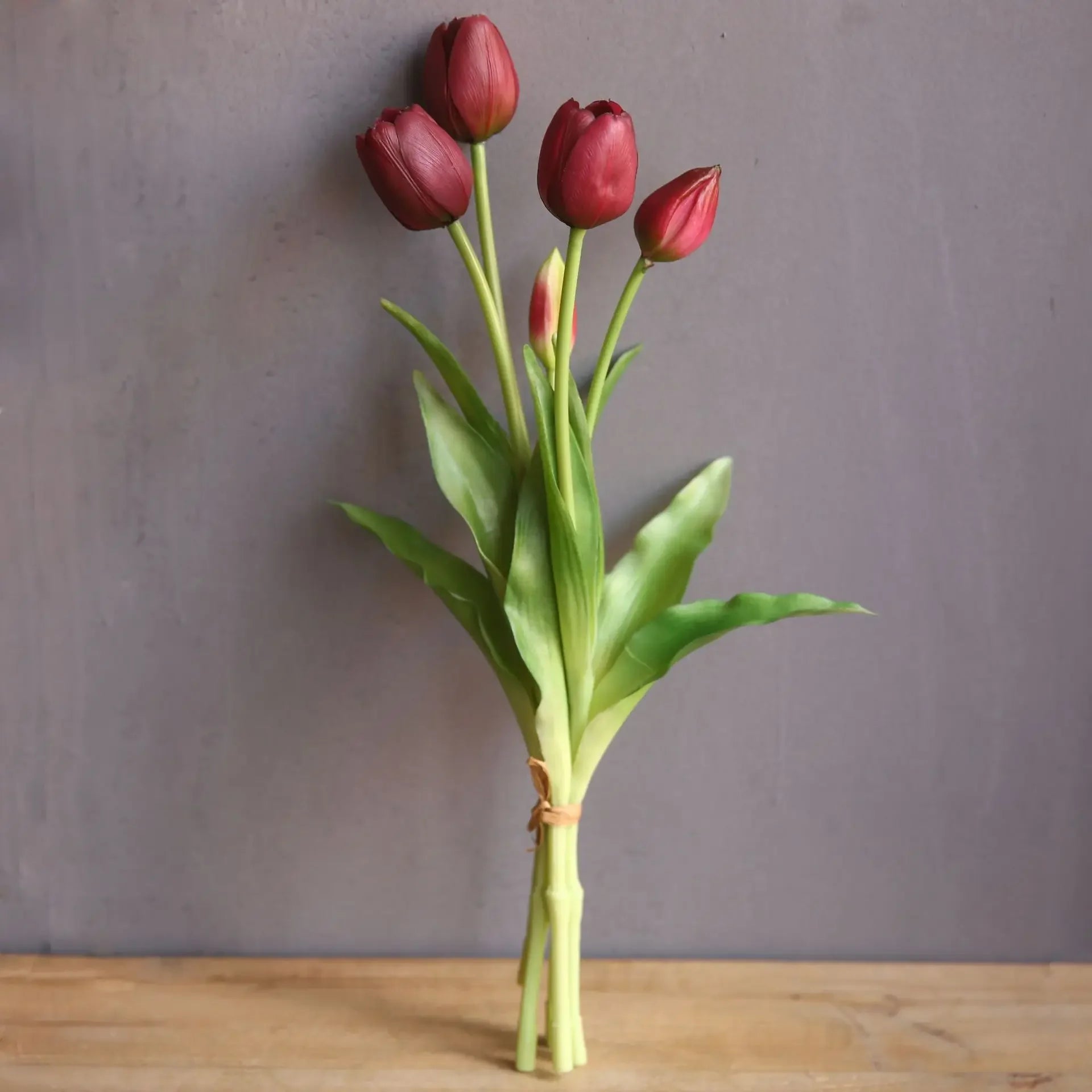 40cm Five-Headed Artificial Tulip Bouquet – Nordic Style