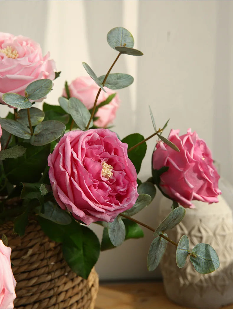 45cm Artificial Silk Rose Flower Indoor Home Decor for Events